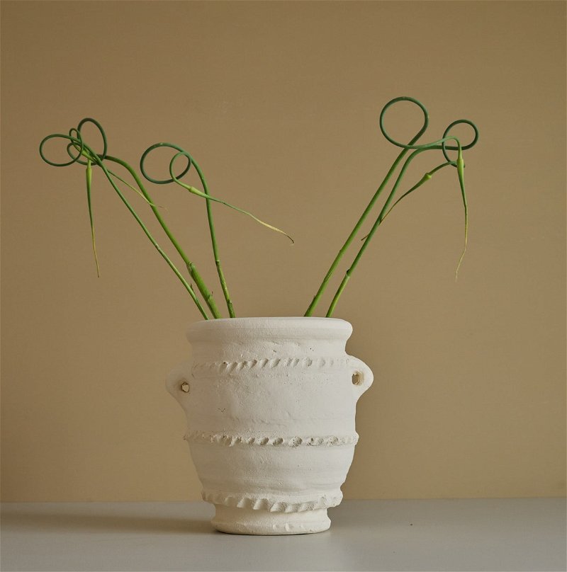 Ceramic Beige Vase S