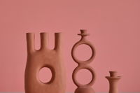 Ceramic Candleholder Terracotta Small