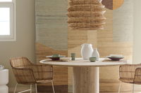 Carolina Travertine Round Dining Table