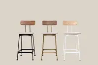 Amsterdam Bar Stool High White Leg