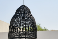 Beatriz Rattan Pendant Light Black