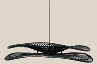 Gabriella Rattan Hanging Light Medium Black