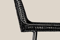 Maya Rattan Bar Stool Black