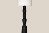 Concrete Floor Lamp Black Penelope