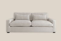 Nathalie Luxury Feather 2 Seater Cloud Sofa in Beige Linen