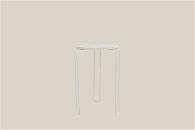 Mathis White Side Table High..