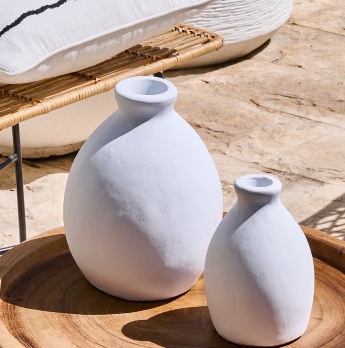 White Large Vase Ceramic Luisa