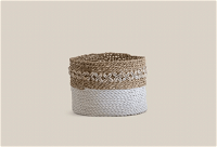 White Basket with Shell XL