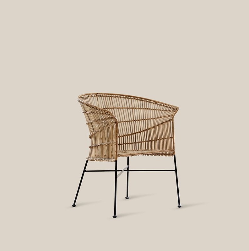 rattan dining chair oslo natural