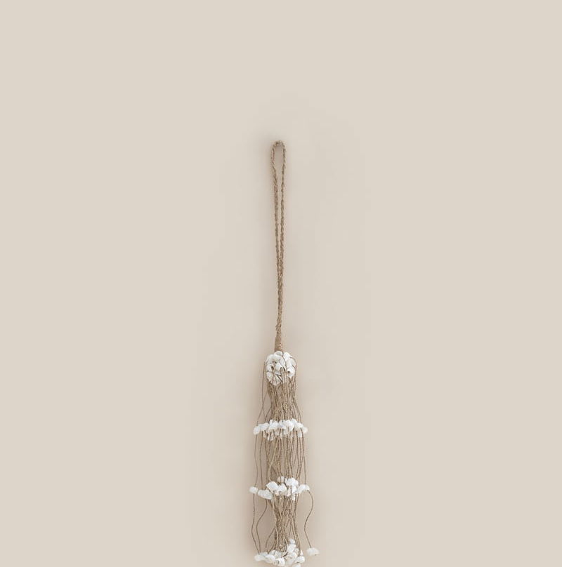 tassel natural with beads