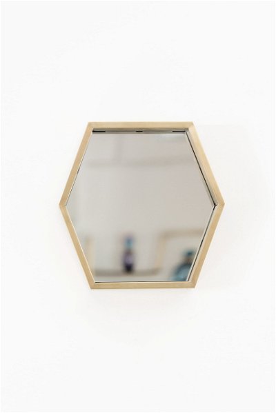 Matisse hexagon  Mirror  small Brass