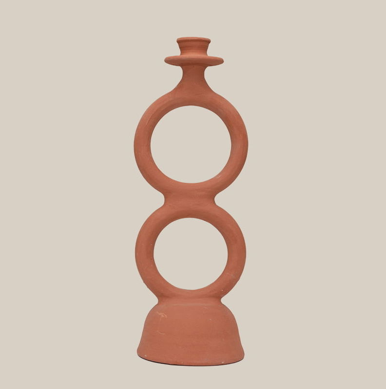 Ceramic Candleholder Terracotta