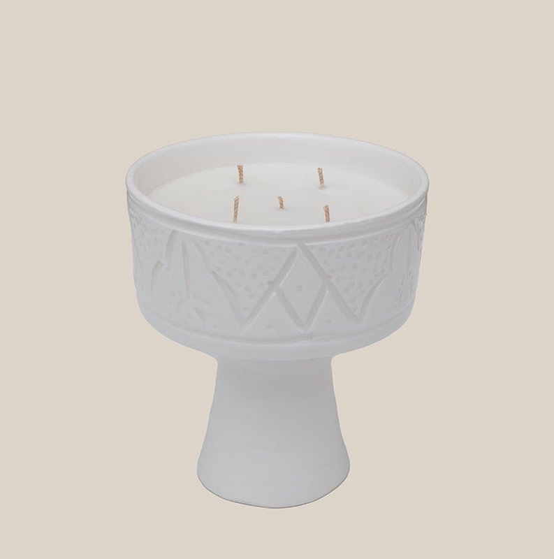 Ceramic Candle Holder White