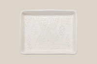 Ceramic Rectangular Tray White