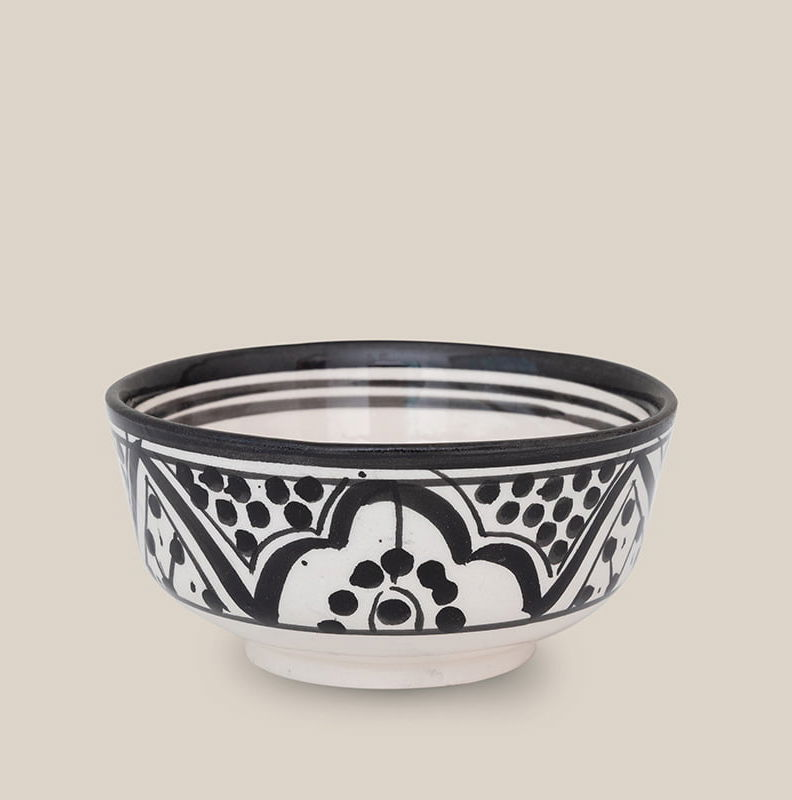 Moroccan Ceramic Bowl Black