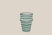 Ceramic Beldi Cup Green Striped