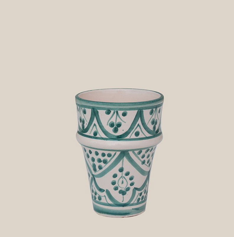 Ceramic Beldi Cup Green