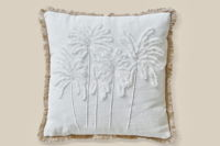 Palm Tree Cushion White
