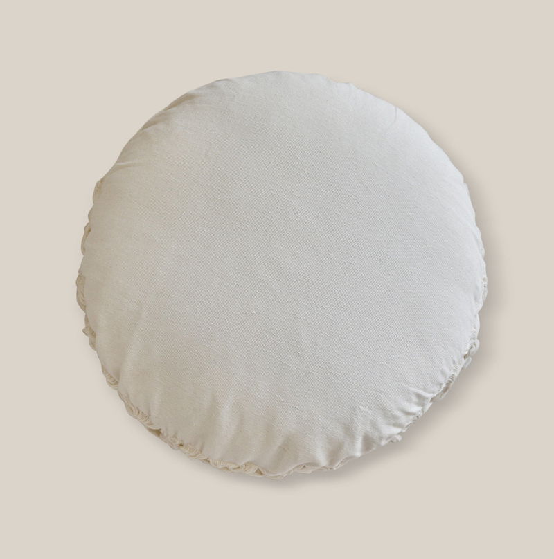 Round cushion off white