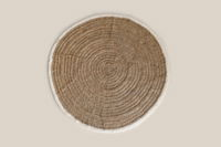rug round white board natural